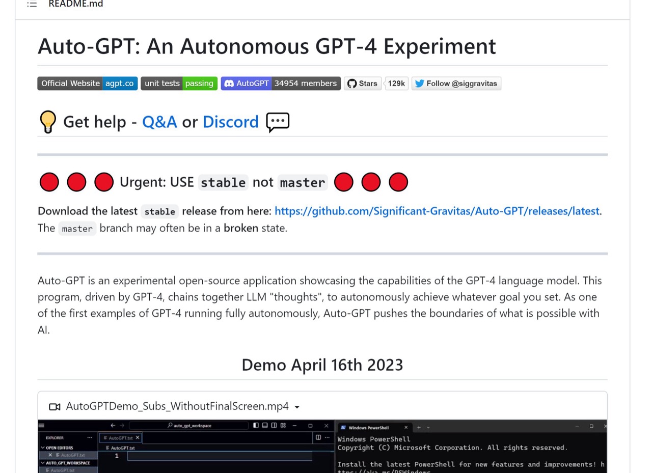 Auto-GPT 预览