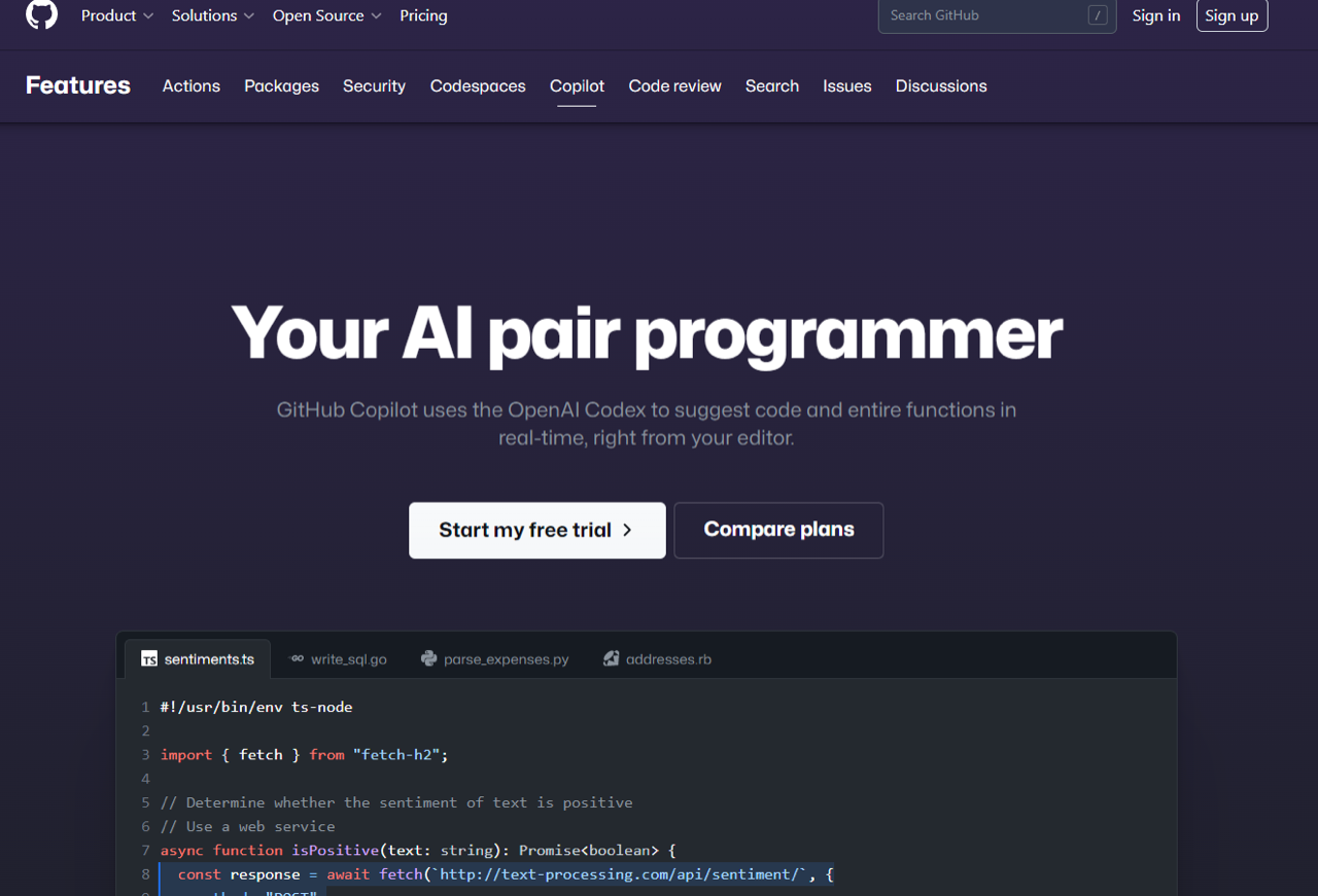 Github CoPilot 预览