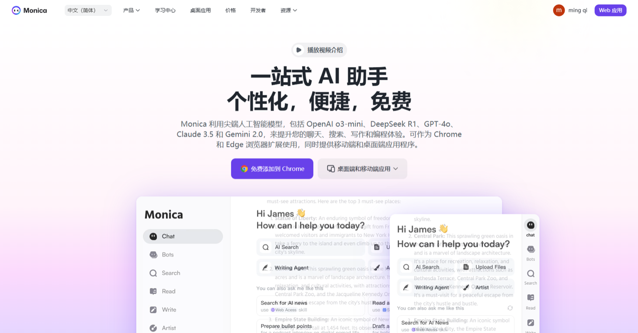 Monica 预览