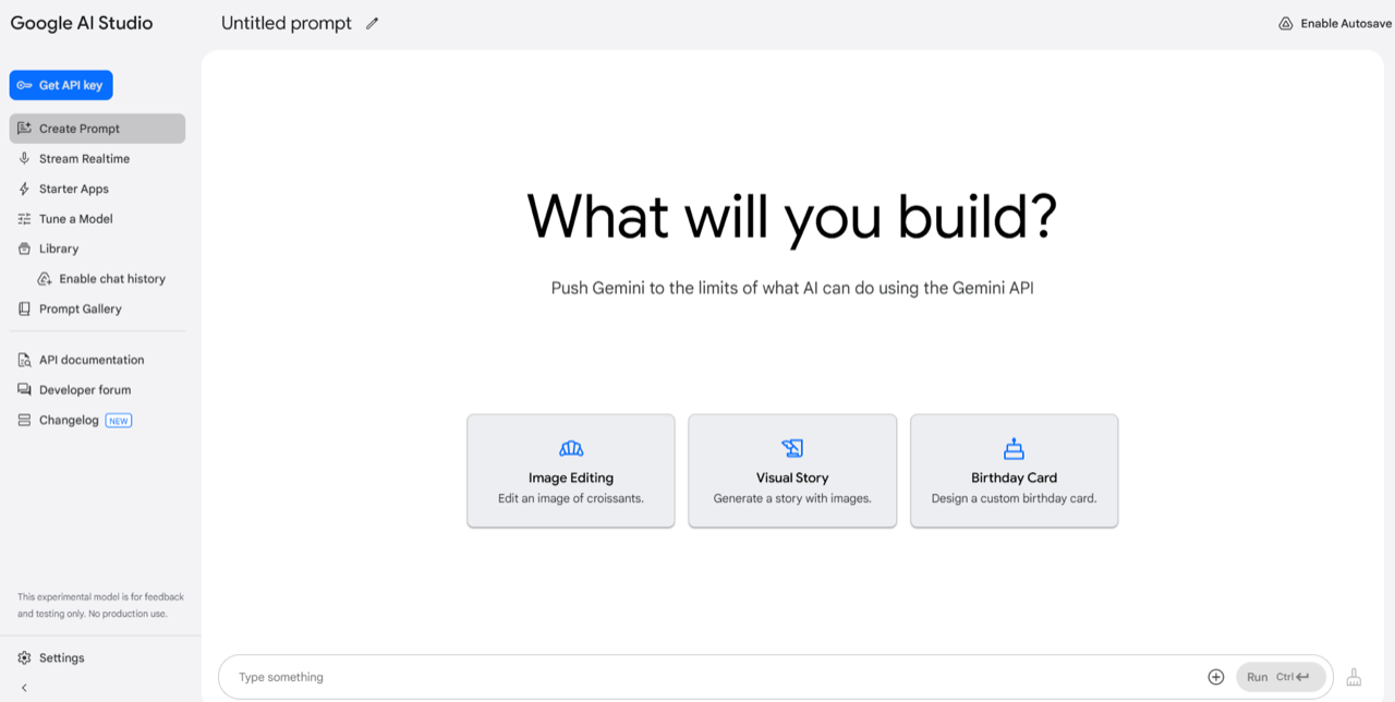 Google AI Studio 预览