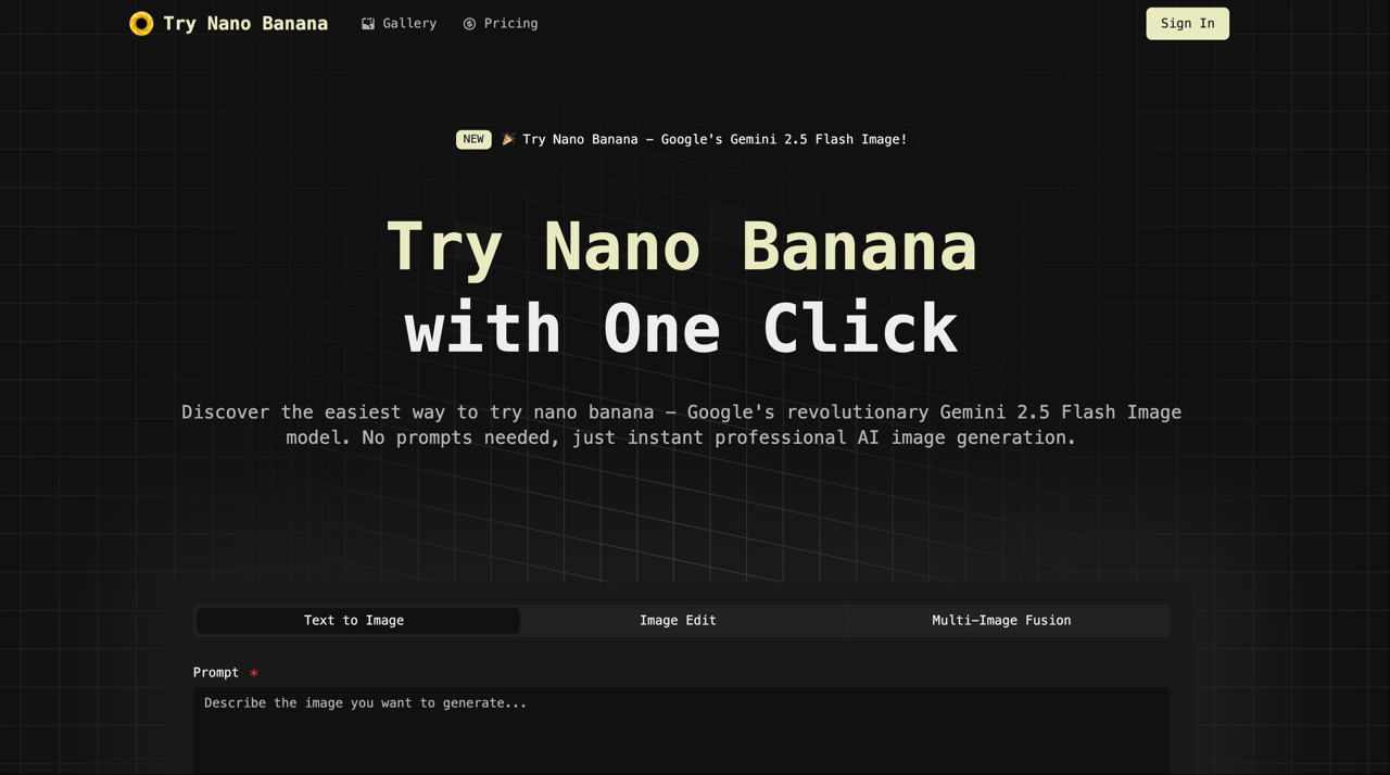 Try Nano Banana 预览
